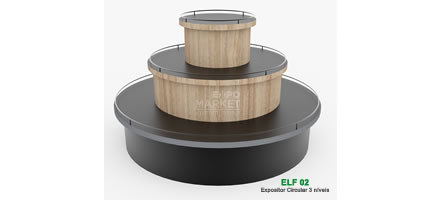 ELF 01 - Expositor Circular 3 níveis
