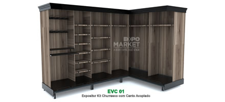 EVC 01 - Expositor Kit Churrasco com Canto Acoplado